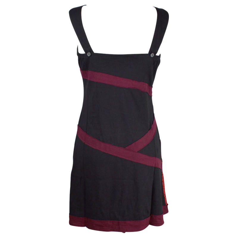 Robe Gujra Droite Jersey de Coton Rouge