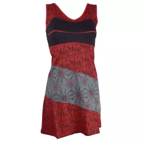 Robe Courte Sakti Jersey Imprimé Rouge