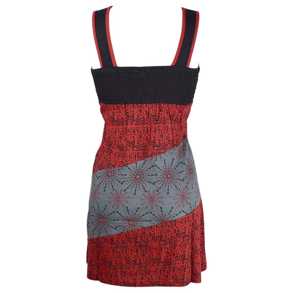 Robe Courte Sakti Jersey Imprimé Rouge