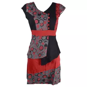 Robe Sargi Ethnique Jersey de Coton Rouge