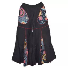 Jupe Culotte Dubari Patte Large Imprimé Noir