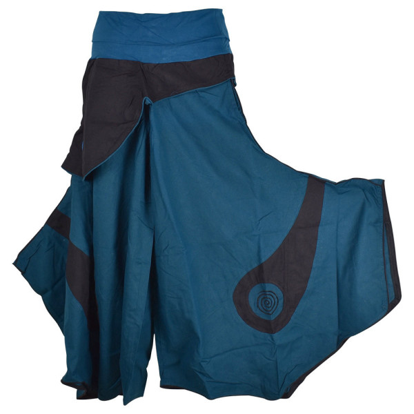 Jupe Culotte Auraj Évasée Noir à la Taille