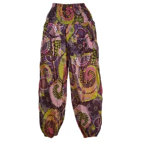 Pantalon Smocks Été Coton Fin Imprimé SPI-15
