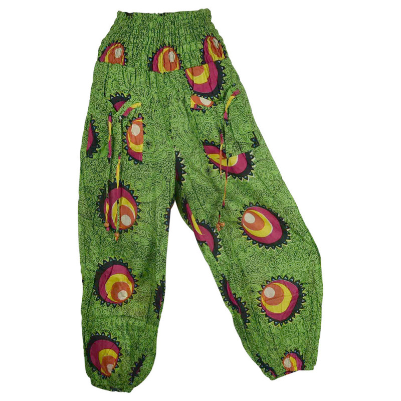 Pantalon Smocks Été Coton Fin Imprimé SPI-18