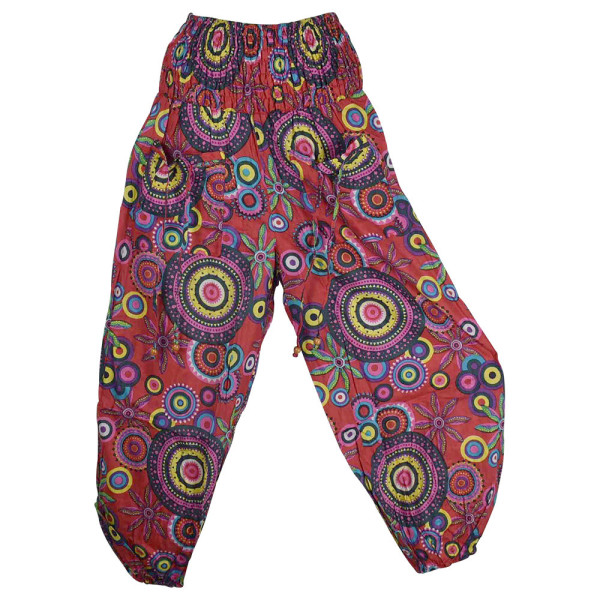 Pantalon Smocks Été Coton Fin Imprimé SPI-20