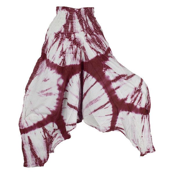 Sarouel Coton Fin Batik Ton Bordeaux