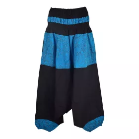 Sarouel Bowang Smocks à la Taille Ton Turquoise