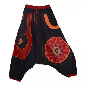 Sarouel Femme Rakam Rouge Artisanal
