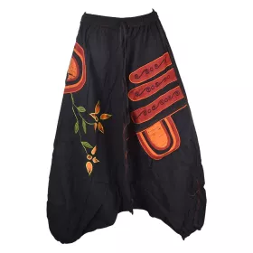 Sarouel Ethnique Kol Rajasthani Noir et Rouge