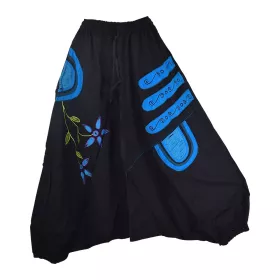 Sarouel Ethnique Kol Rajasthani Noir et Turquoise