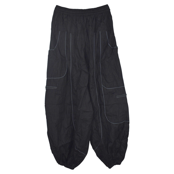 Sarouel Grande Taille Homme Dewas Noir liseré Gris