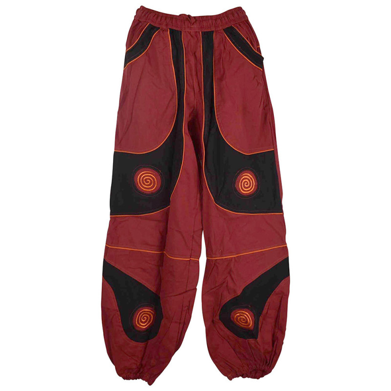Pantalon Détente Coton Dasai Rouge et Noir Pantalon Détente Coton Dasai Rouge et Noir