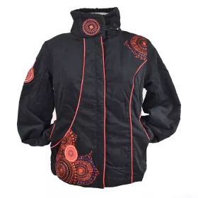 Veste Velours Ghati Noir Doublure Fourrure Polaire