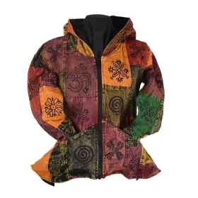 Veste Femme Dipawali Capuche Lutin Patch & Block Print