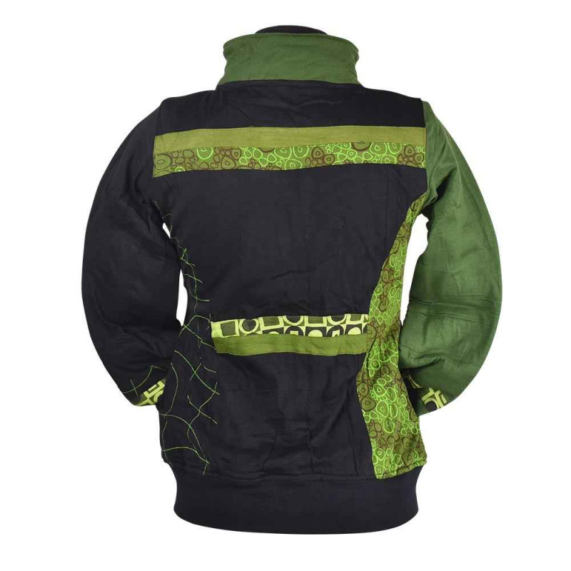 Veste Saliha Ethnique Jersey Fourré polaire Kaki