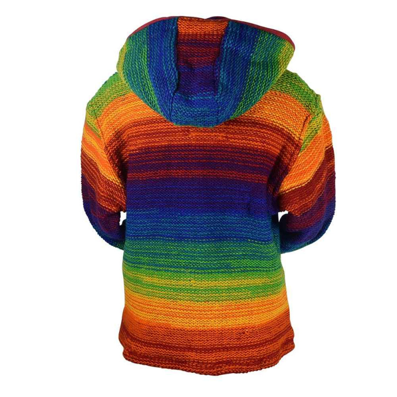 Veste Laine Mixte Rainbow Tricot Fourré Polaire