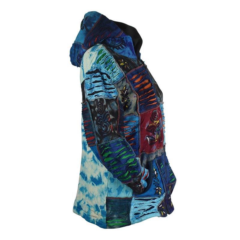 Veste Bamti Jersey et Polaire Batik Bleu