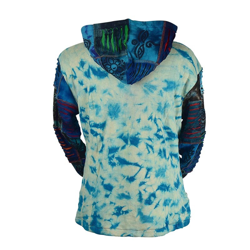 Veste Bamti Jersey et Polaire Batik Bleu