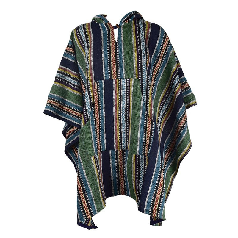 Poncho Jahadi Coton Épais Artisanal Khadi Poncho Jahadi Coton Épais Artisanal Khadi
