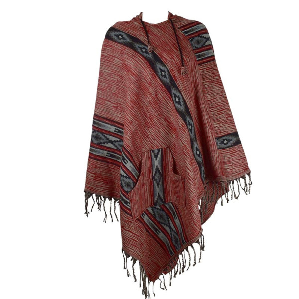 Poncho Femme Turang Motif Graphique