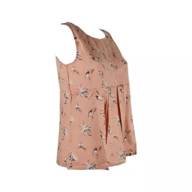 Haut Kumhari Fond Saumon Imprimé Floral