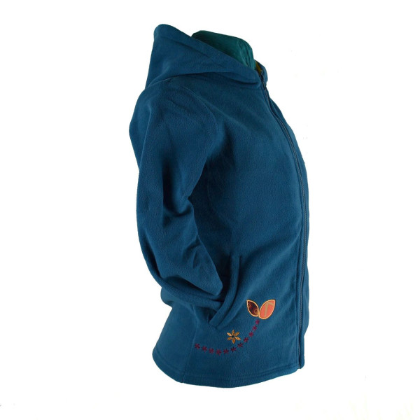 Veste Piryana Polaire Capuche Ton Bleu