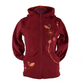 Veste Piryana Polaire Capuche Bordeaux