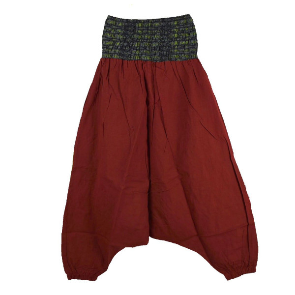 Sarouel Femme Joba Coton Artisanal Rouge