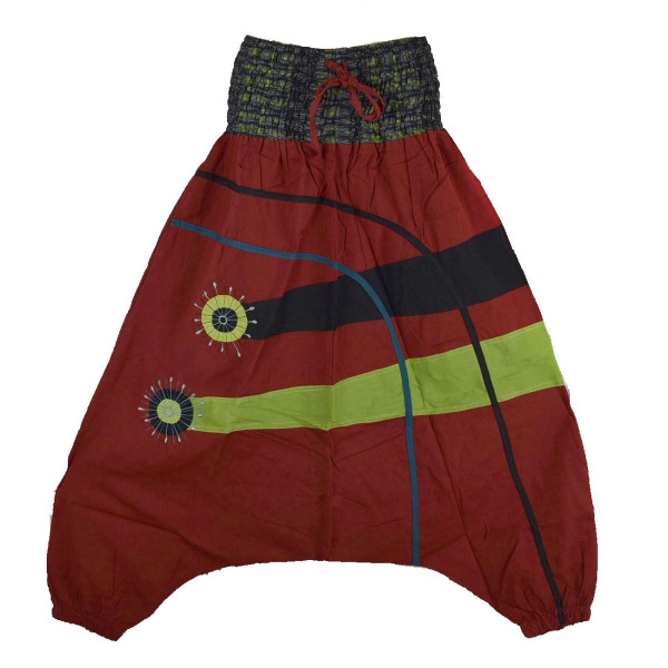 Sarouel Femme Joba Coton Artisanal Rouge