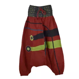 Sarouel Femme Joba Coton Artisanal Rouge