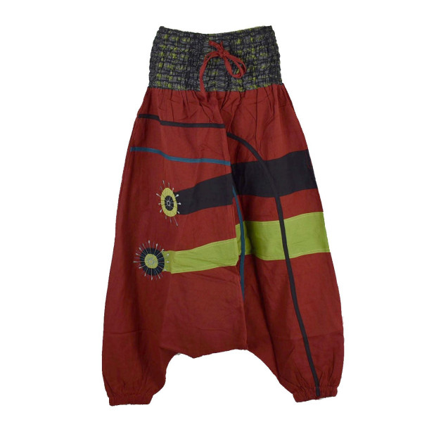 Sarouel Femme Joba Coton Artisanal Rouge