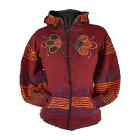 Veste Tundi Jersey Bordeaux et Polaire Douce