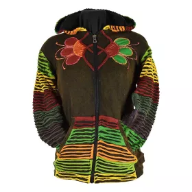 Veste Tundi Maille Jersey Brun Intérieur Polaire
