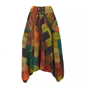 Sarouel Femme Patchwork Block Print SD-16 Taille L/XL