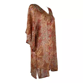 Caftan Konje Georgette Imprimé Rouge