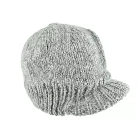 Casquette Unisexe Laine Tricotée Gris Clair