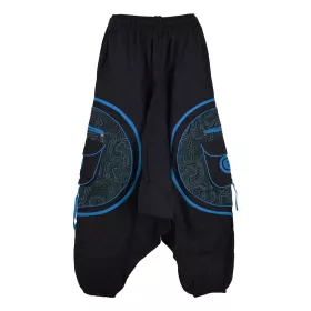 Sarouel Ethnique Imprimé Bogra Bleu