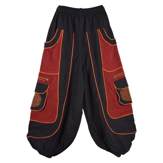 Pantalon Jolka Coupe Ample Noir et Rouge