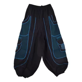 Pantalon Jolka Coupe Ample Noir et Pétrole