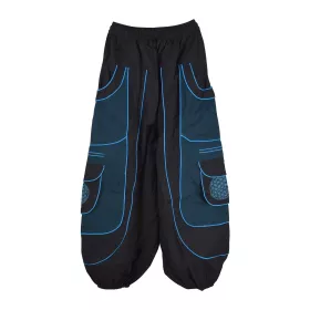 Pantalon Jolka Coupe Ample Noir et Pétrole