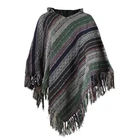 Poncho Femme Valmiki Coton Tramage Artisanal