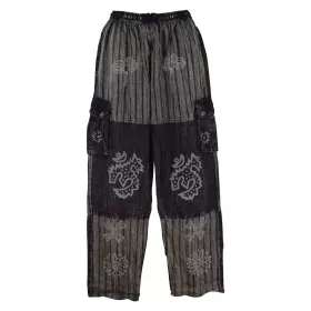 Pantalon Homme Tangla Délavé Artisanal Noir