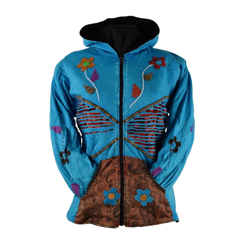 Sweater Femme Majuli Jersey Turquoise Ethnique