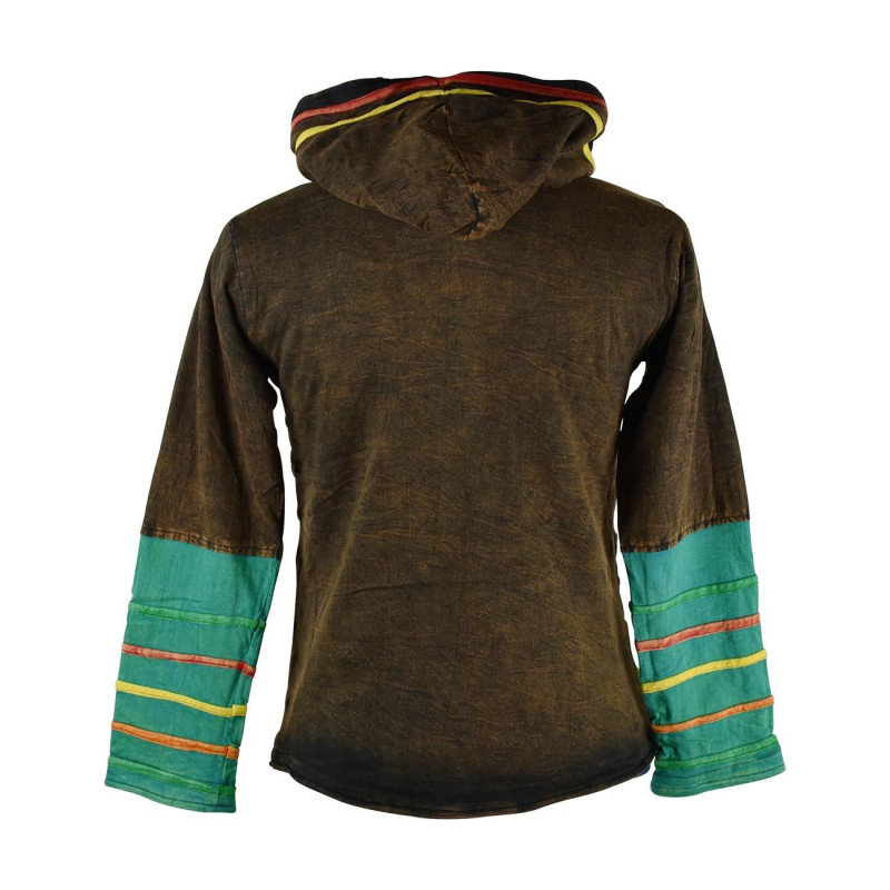 Sweater Femme Tanore Jersey Marron et Floral