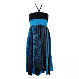 Robe Dewas Deux en Un Jersey Imprimé Multi-Tons Bleu