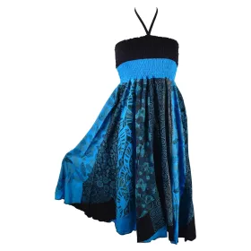 Robe Dewas Deux en Un Jersey Imprimé Multi-Tons Bleu