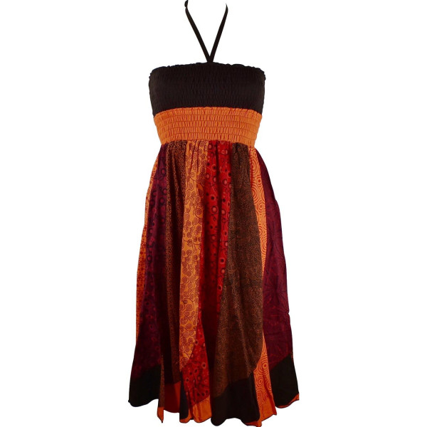 Robe Dewas Deux en Un Jersey Imprimé Choco Orange