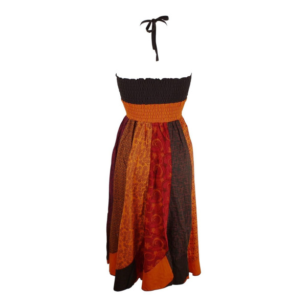 Robe Dewas Deux en Un Jersey Imprimé Choco Orange