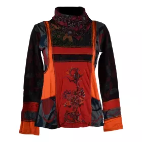 Tee-Shirt Ethnique Sitla Femme Col Montant