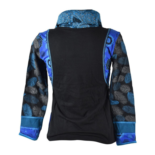 Tee-Shirt Jersey Sitla Col Montant Bleu